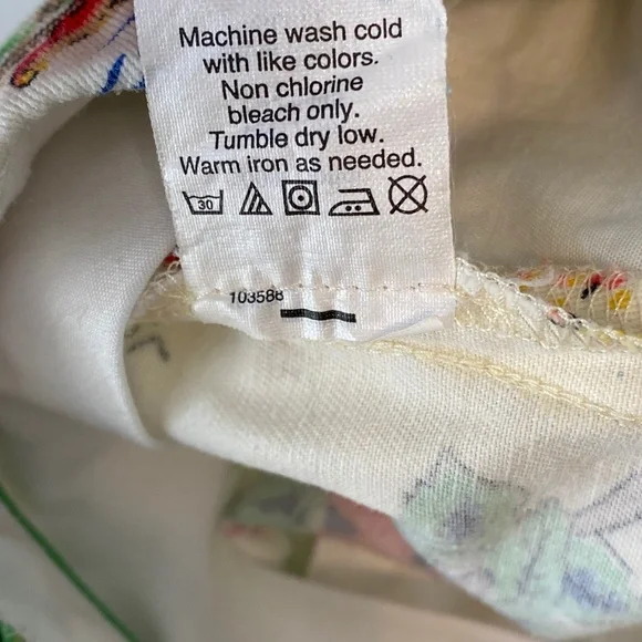 J.crew factory size 10 off white Hawaiian print chino shorts 100% cotton - Picture 10 of 10